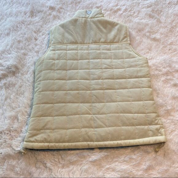 Ruff Hewn Reversible Zipper Down Vest Cream and Blue Size Large - Picture 2 of 9